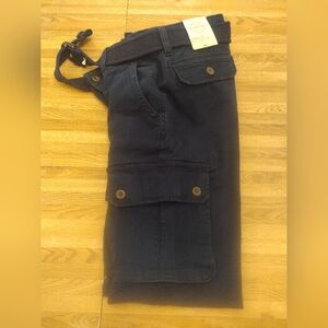 Men's St. John's Bay Mens Dress Stretch Fabric Navy Blue Cargo Pants 30X32